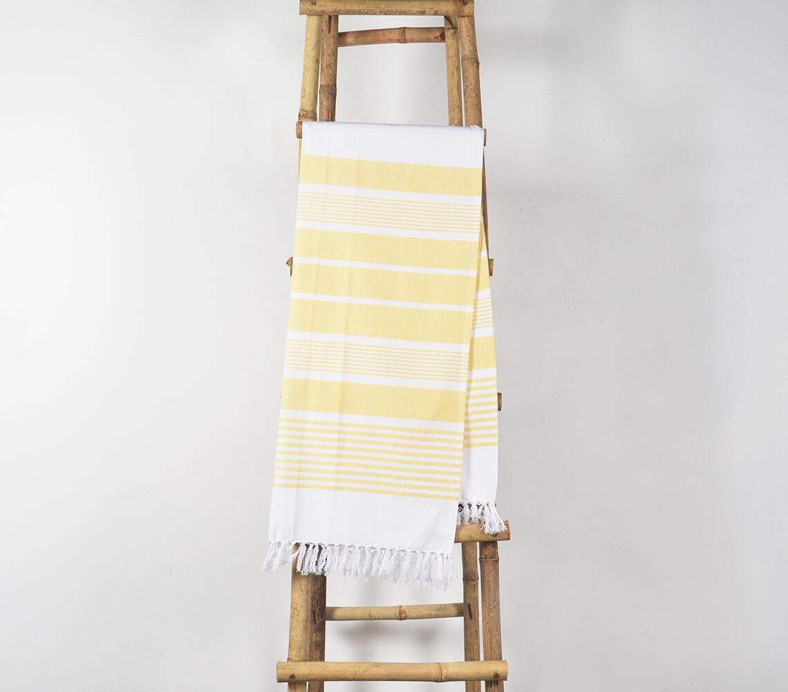 Yarn-dyed Honey Hammam Towel - Yellow - VAQL10101173567