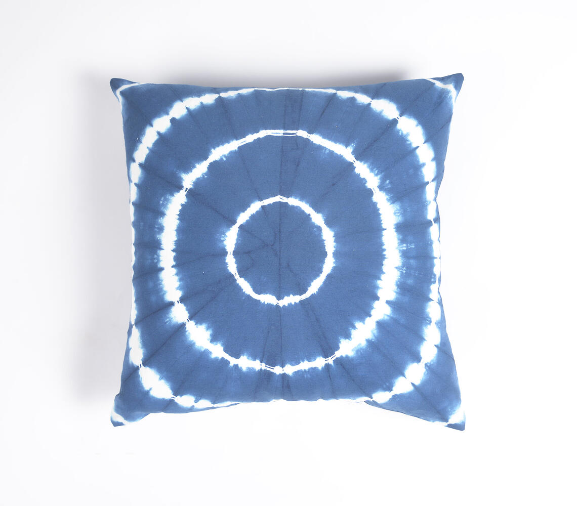 Abstract Tie & Dye Cotton Cushion Cover - Blue - VAQL10101199058