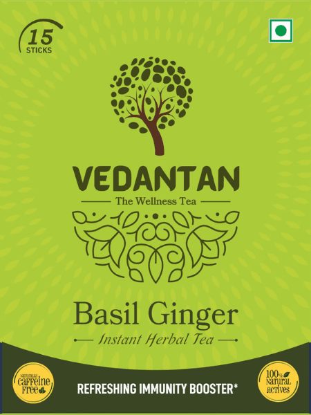 Vedantan Basil Ginger  – Instant Herbal Green Tea