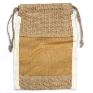 Med Washed Jute Pouch - 21x15cm - 1 Piece (NatWP-06)