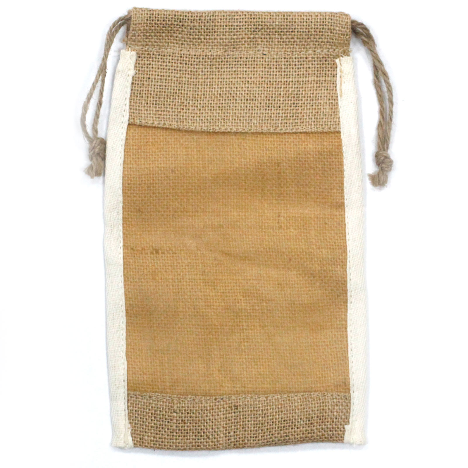 Lrg Washed Jute Pouch - 26x15cm - 1 Piece (NatWP-07)