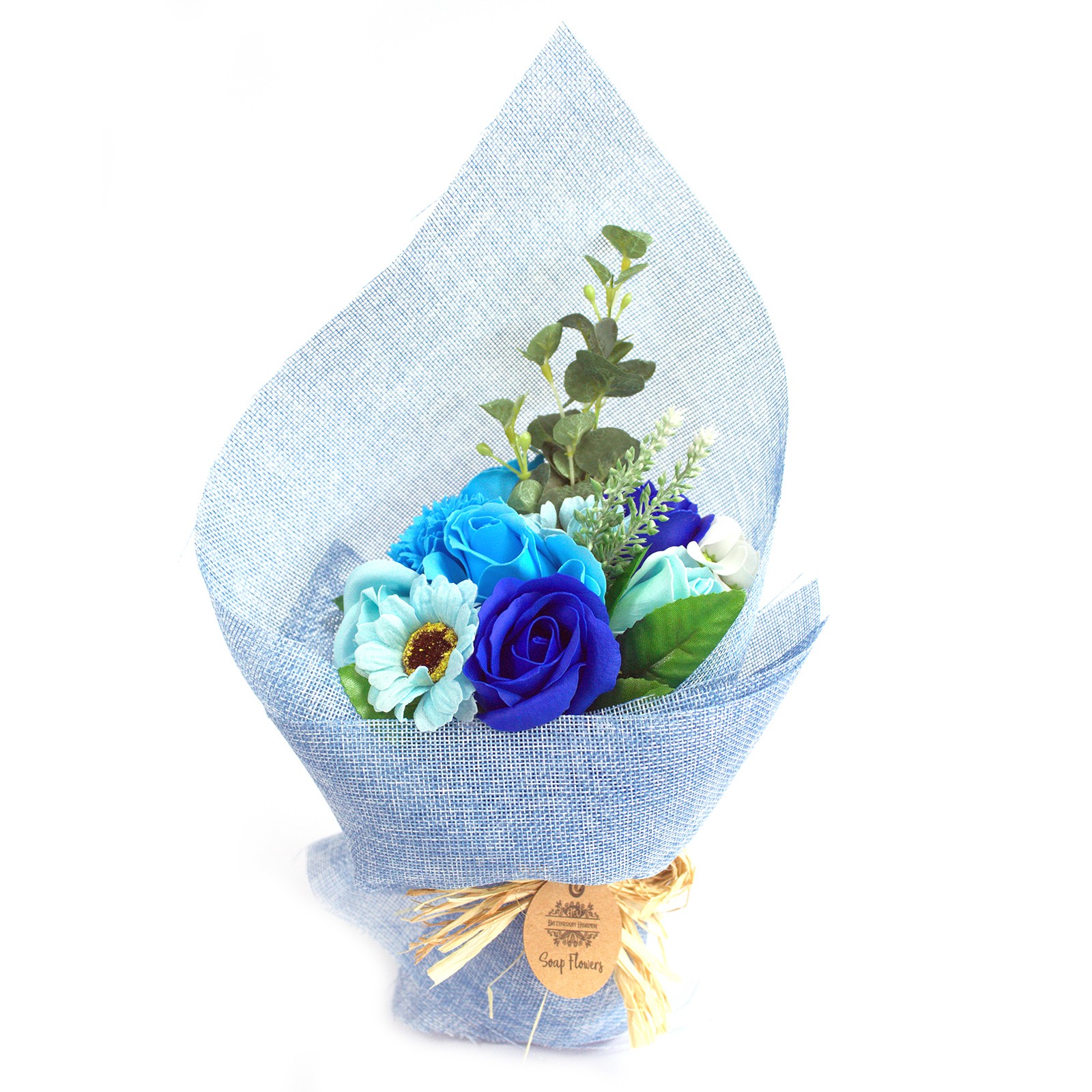 Standing Soap Flower Bouquet - Blue - 1 Piece (SFB-03)