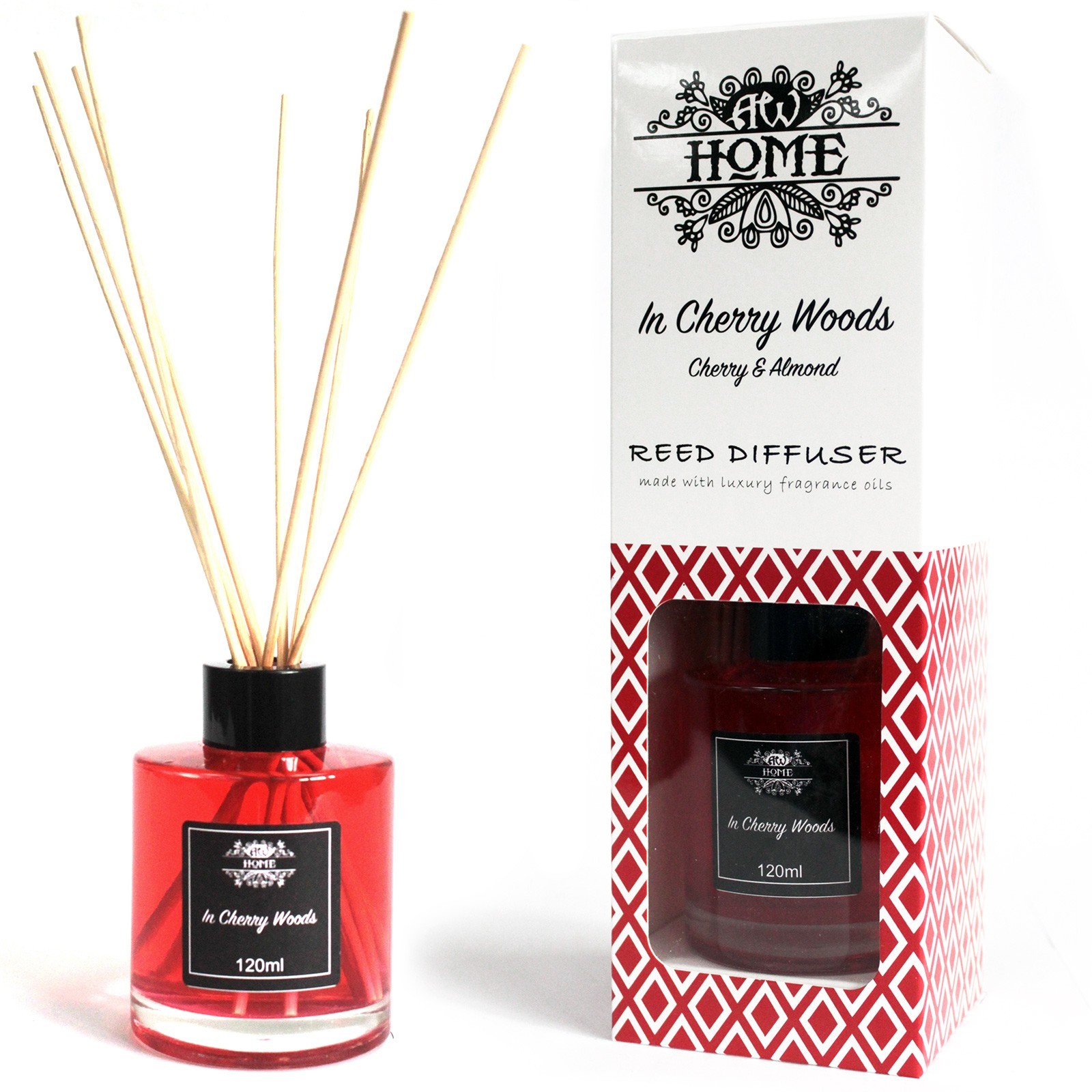 120ml Reed Diffuser -  In Cherry Woods - 1 Piece (RDHF-02)
