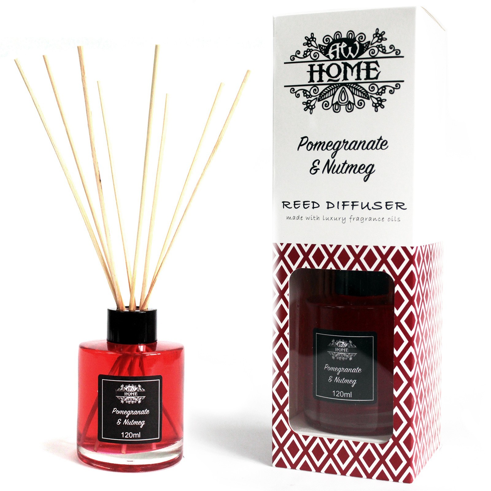 120ml Reed Diffuser -  Pomegranate & Nutmeg - 1 Piece (RDHF-11)