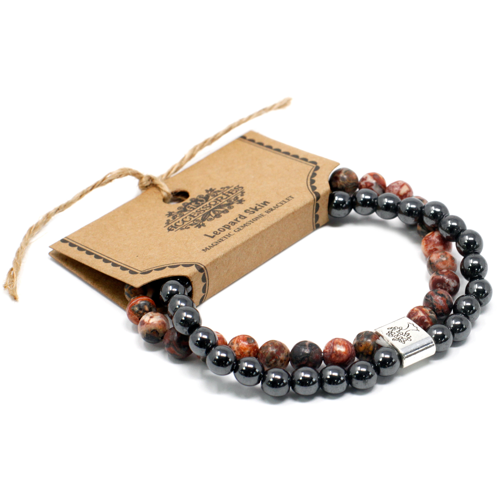 Magnetic Gemstone Bracelet - Leopard Skin - 1 Piece (MGBS-06)