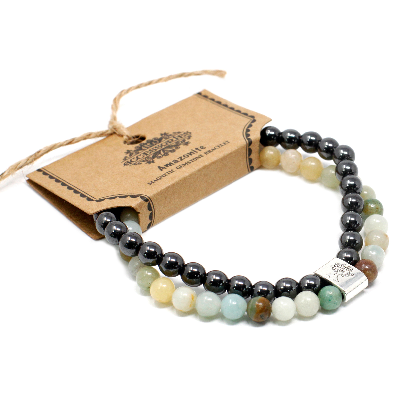 Magnetic Gemstone Bracelet - Amazonite - 1 Piece (MGBS-07)