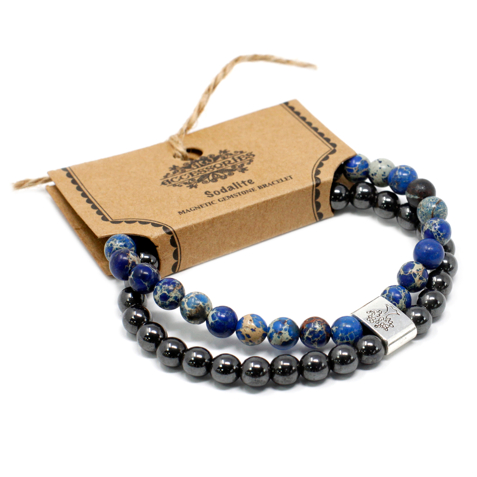 Magnetic Gemstone Bracelet - Sodalite - 1 Piece (MGBS-08)