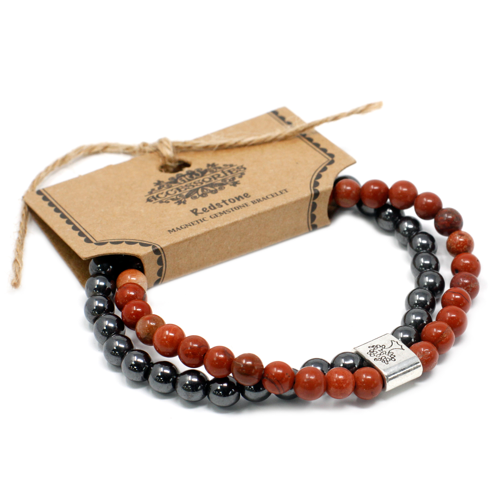 Magnetic Gemstone Bracelet - Redstone - 1 Piece (MGBS-10)