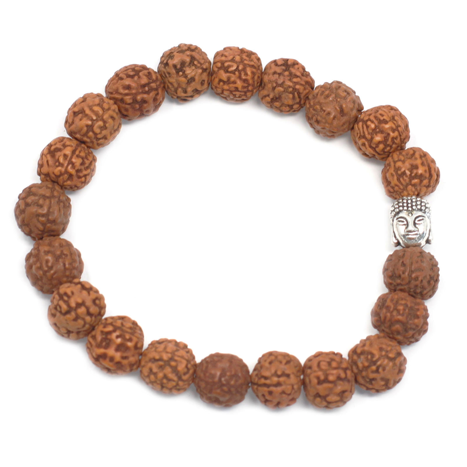 Rudraksha Buddah Bangle Mala - Brown - 1 Piece (Rudr-05)
