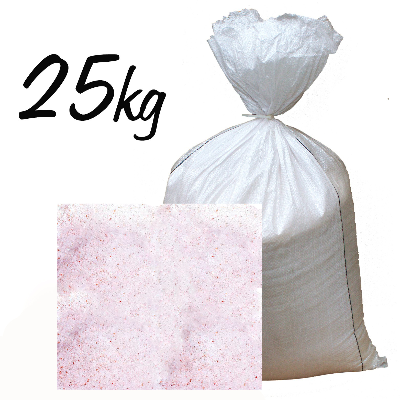 Sack of 25KG White Bath Salt - 2 mm - 1 Piece (Hsalt-56X)