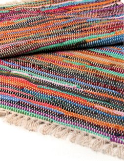 155 x 90cm Luxury Rag Rug - Natural - 1 Piece (Vrug-09)