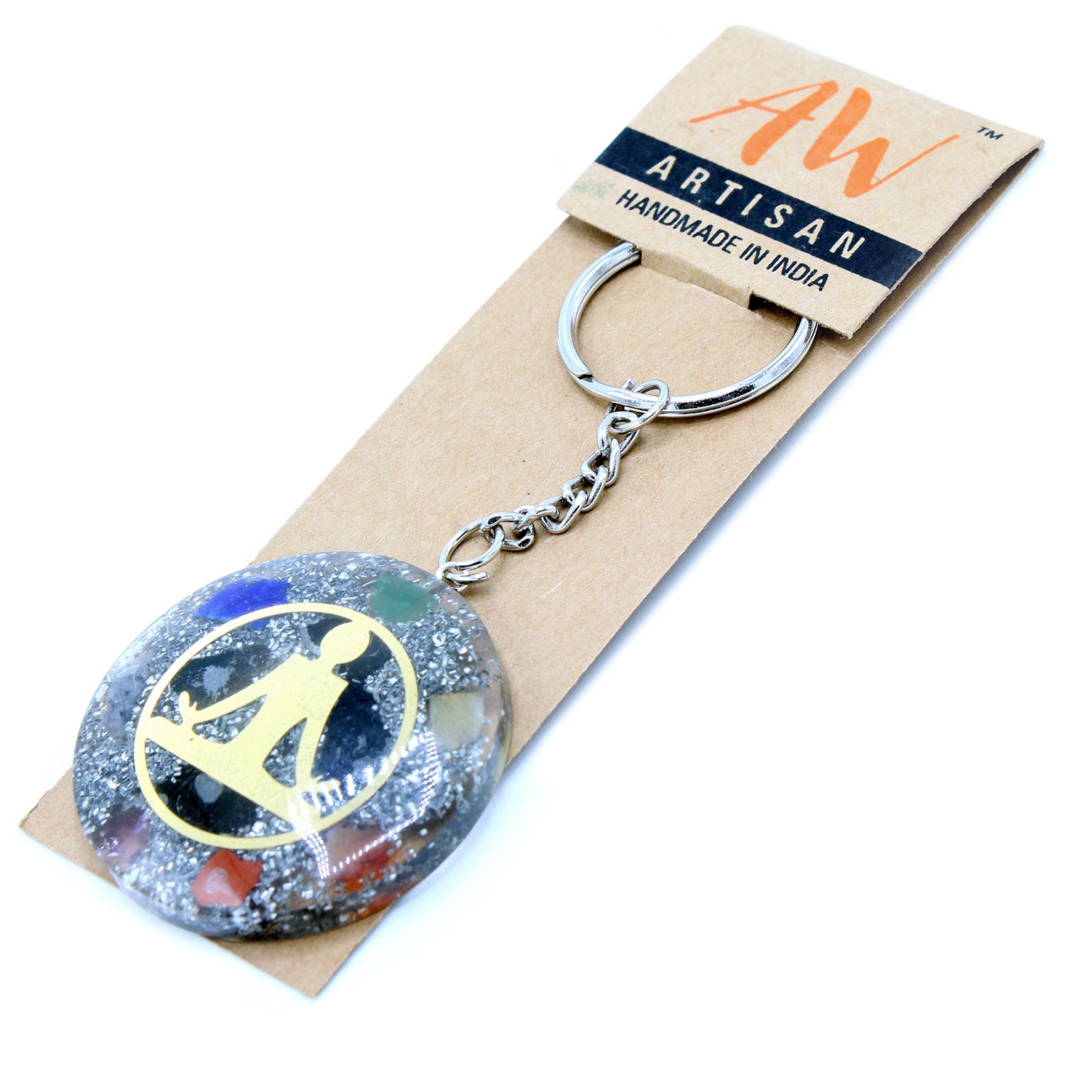 Orgonite Power Keyring - Buddha Seven Chakra - 1 Piece (OrgK-03)