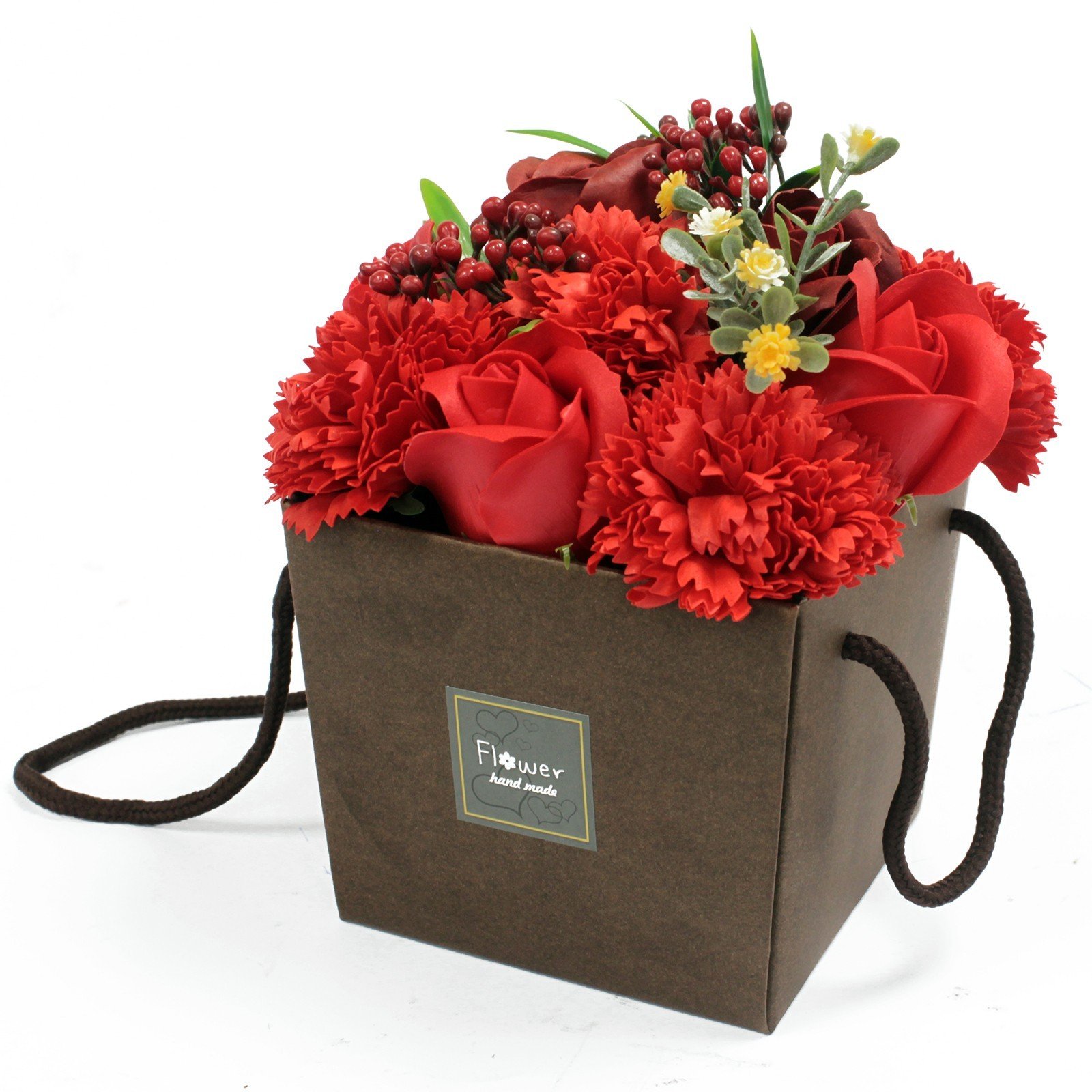 Soap Flower Bouqet - Red Rose & Carnation - 1 Piece (LSF-01)