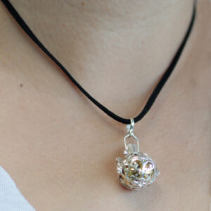 Silver Angel Bell - Night-time - 18mm - 1 Piece (SABall-02)