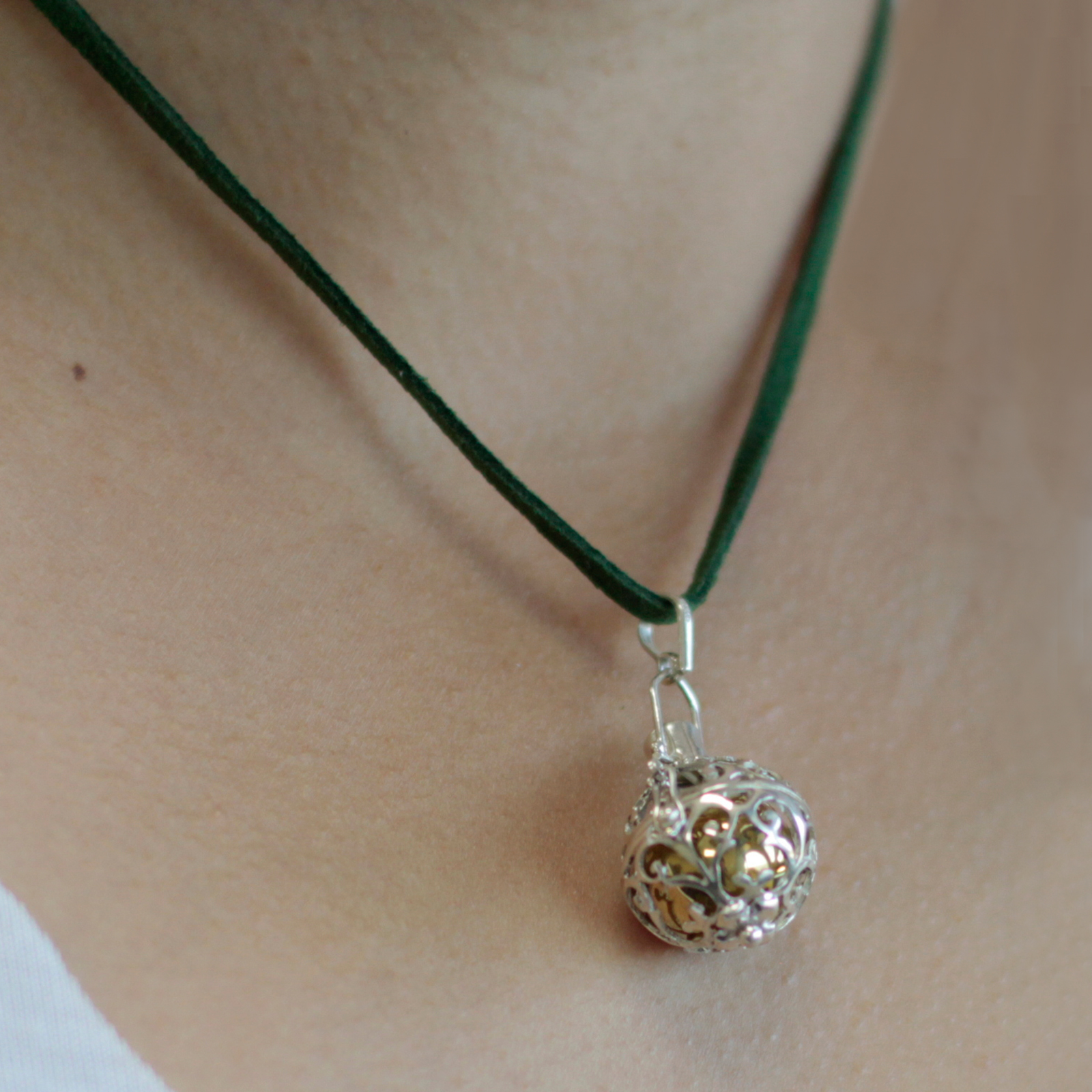 Silver Angel Bell - Romance - 18mm - 1 Piece (SABall-03)