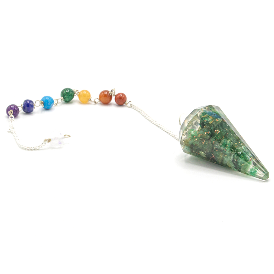 Orgonite Power Chakra Pendulum - Green Aventurine - 1 Piece (OrgCP-05)