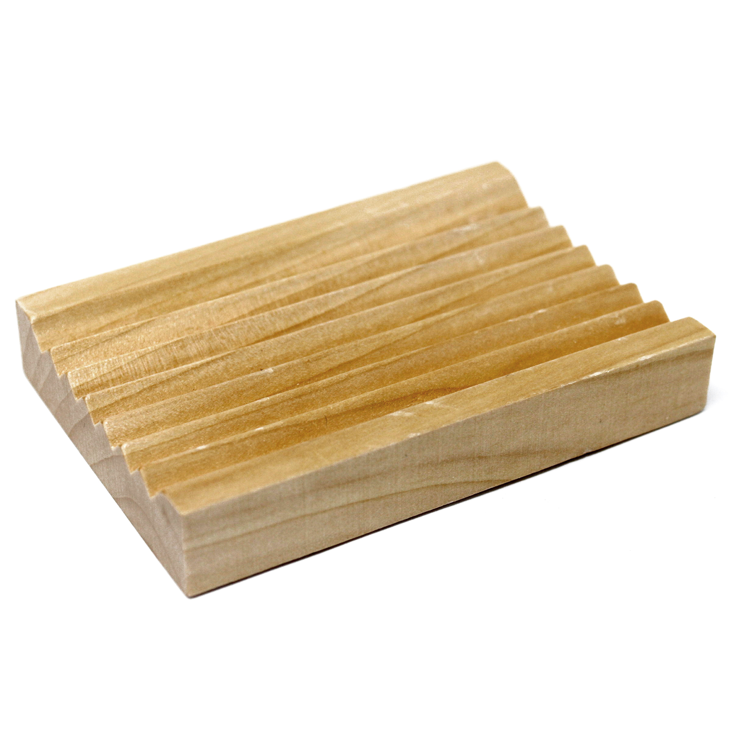 Hemu Wood Soap Dish - Groovy - 1 Piece (WSoapD-10)