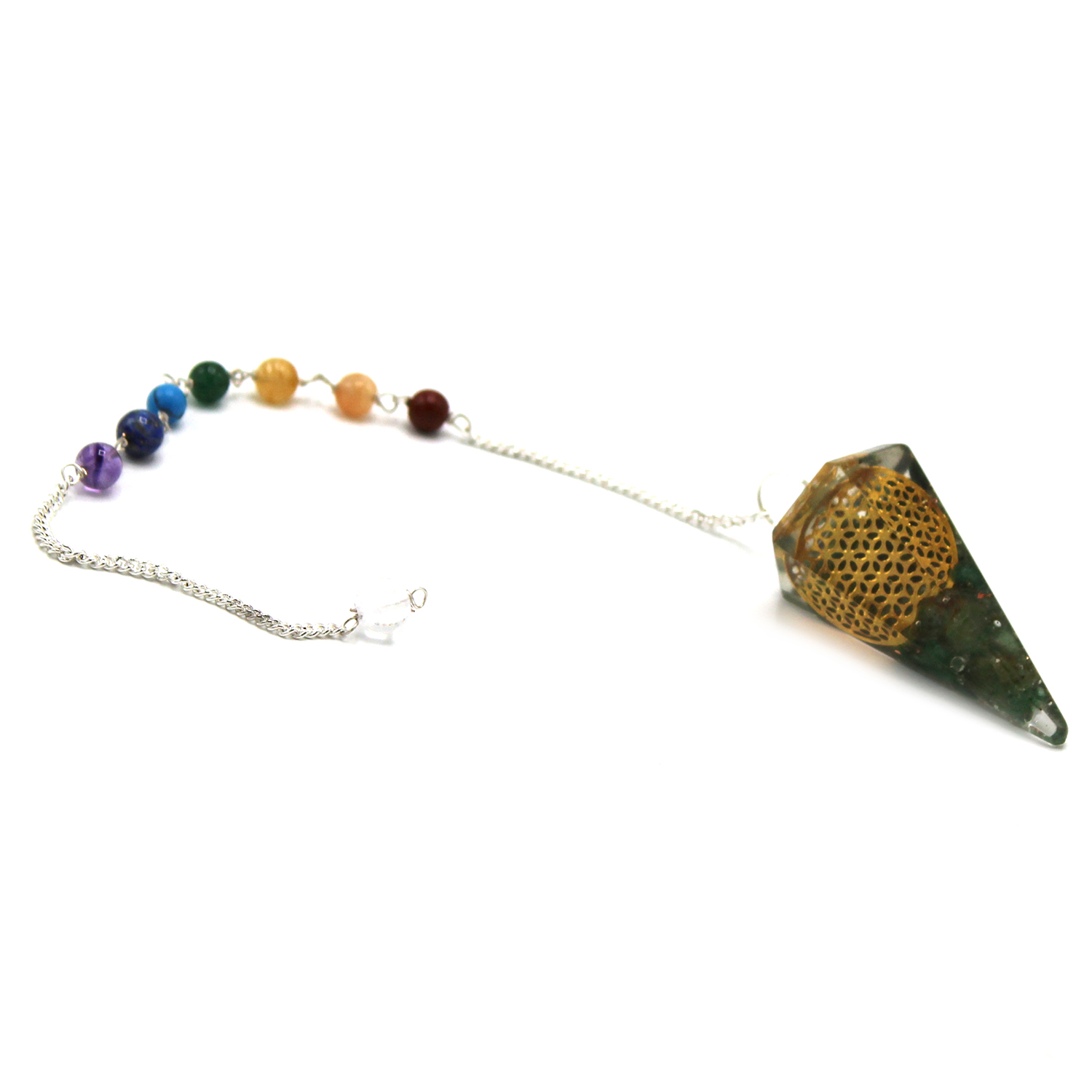 Orgonite Power Chakra Pendulum - Flower of Life - 1 Piece (OrgCP-08)