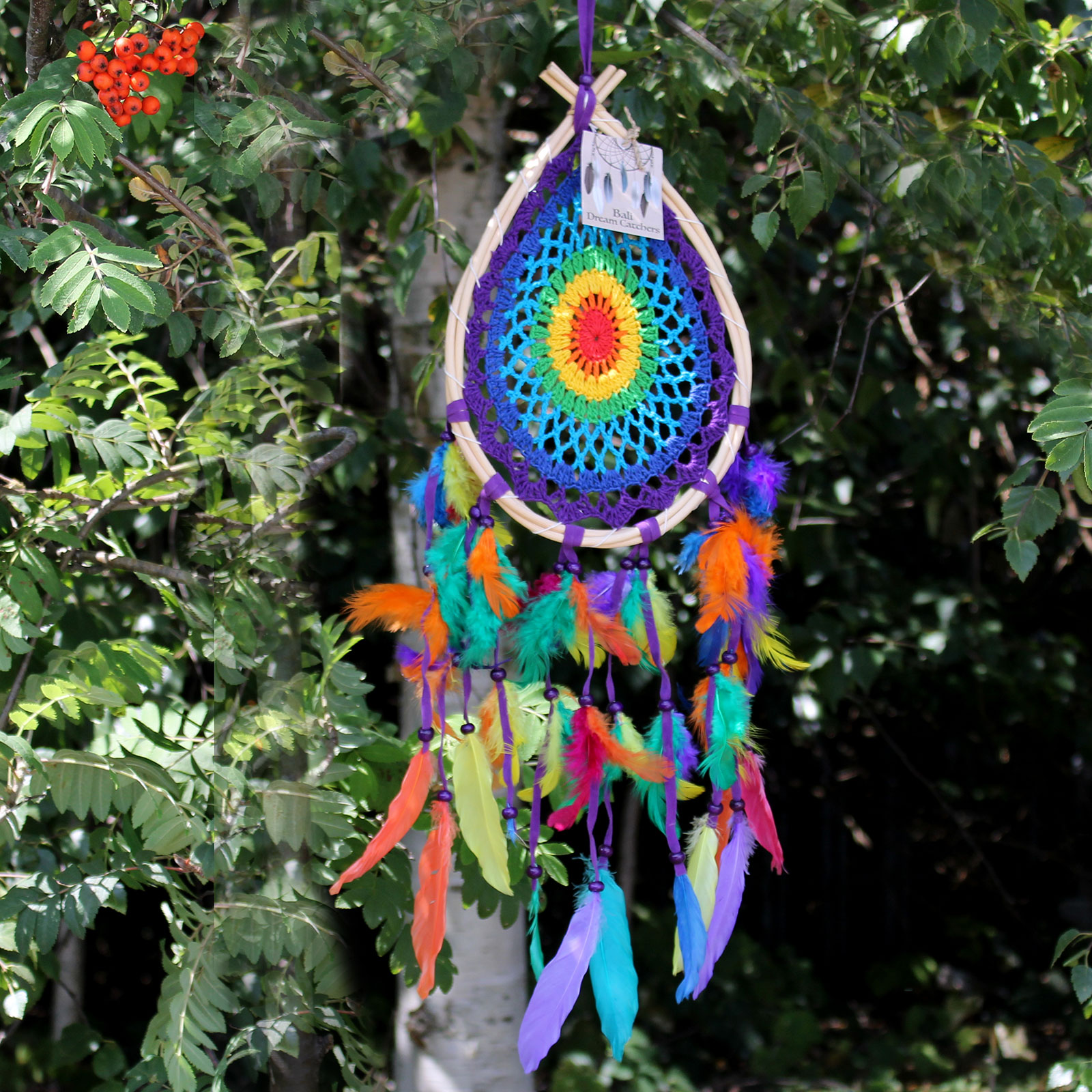 Bali Dreamcatchers - Med Multi Teardrop - 1 Piece (BDC-19)