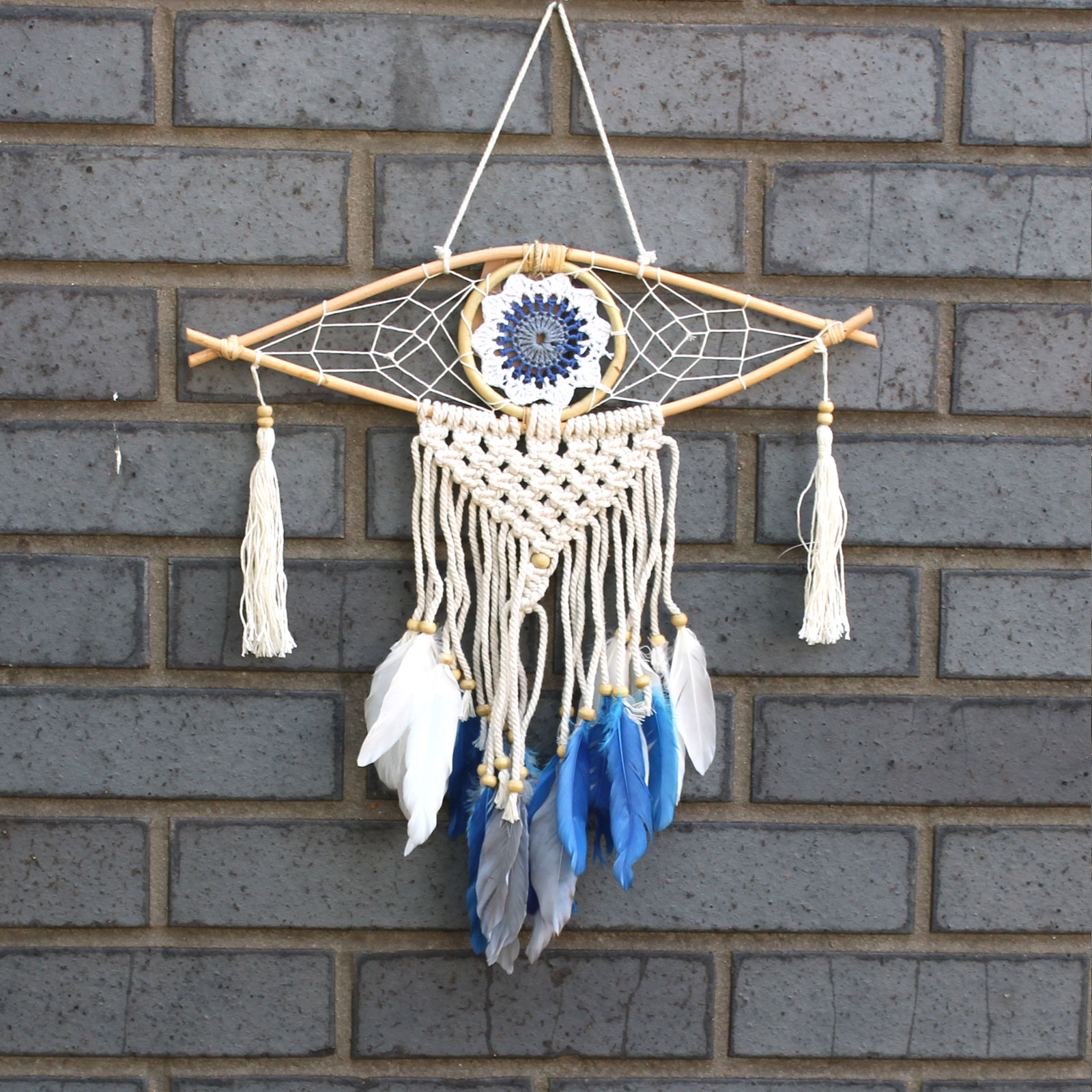 Protection Dream Cather - Sm Macrame Eye Assorted Colours - 1 Piece (EyeDC-09)