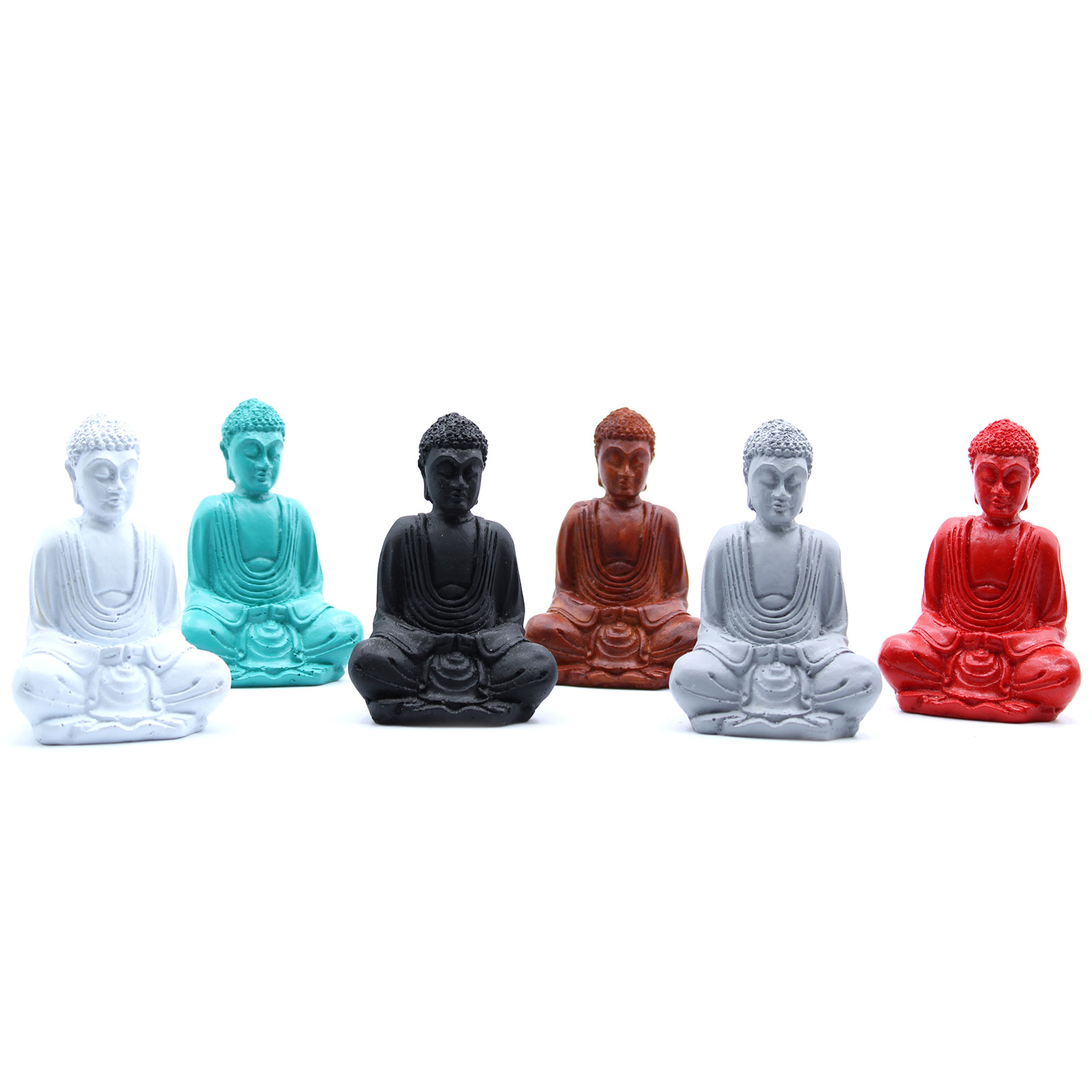 Matt Mini Buddha (Assorted Colours) - 6 Piece (RBud-03)