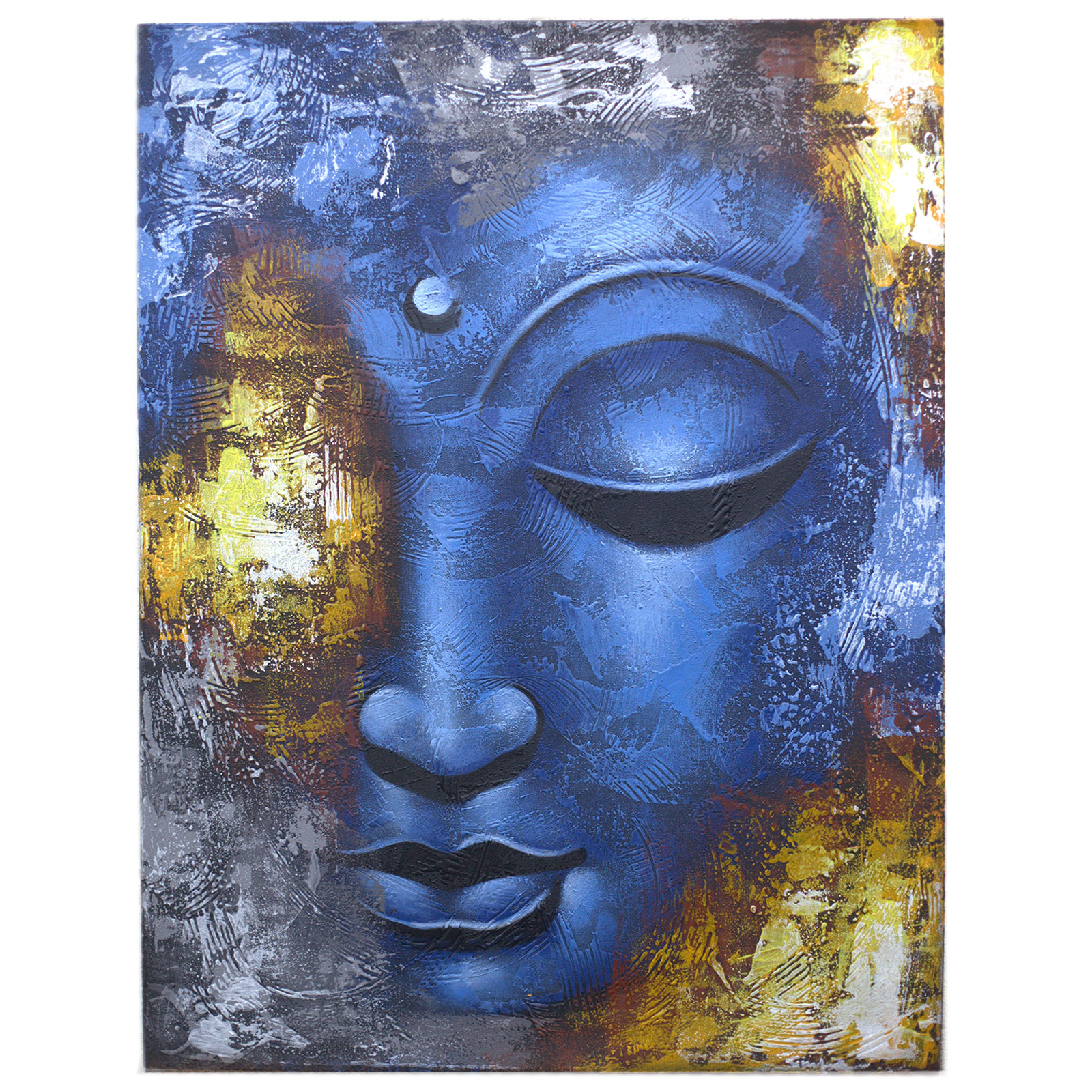 Buddah Painting - Blue Face Abstract - 1 Piece (BAP-11)
