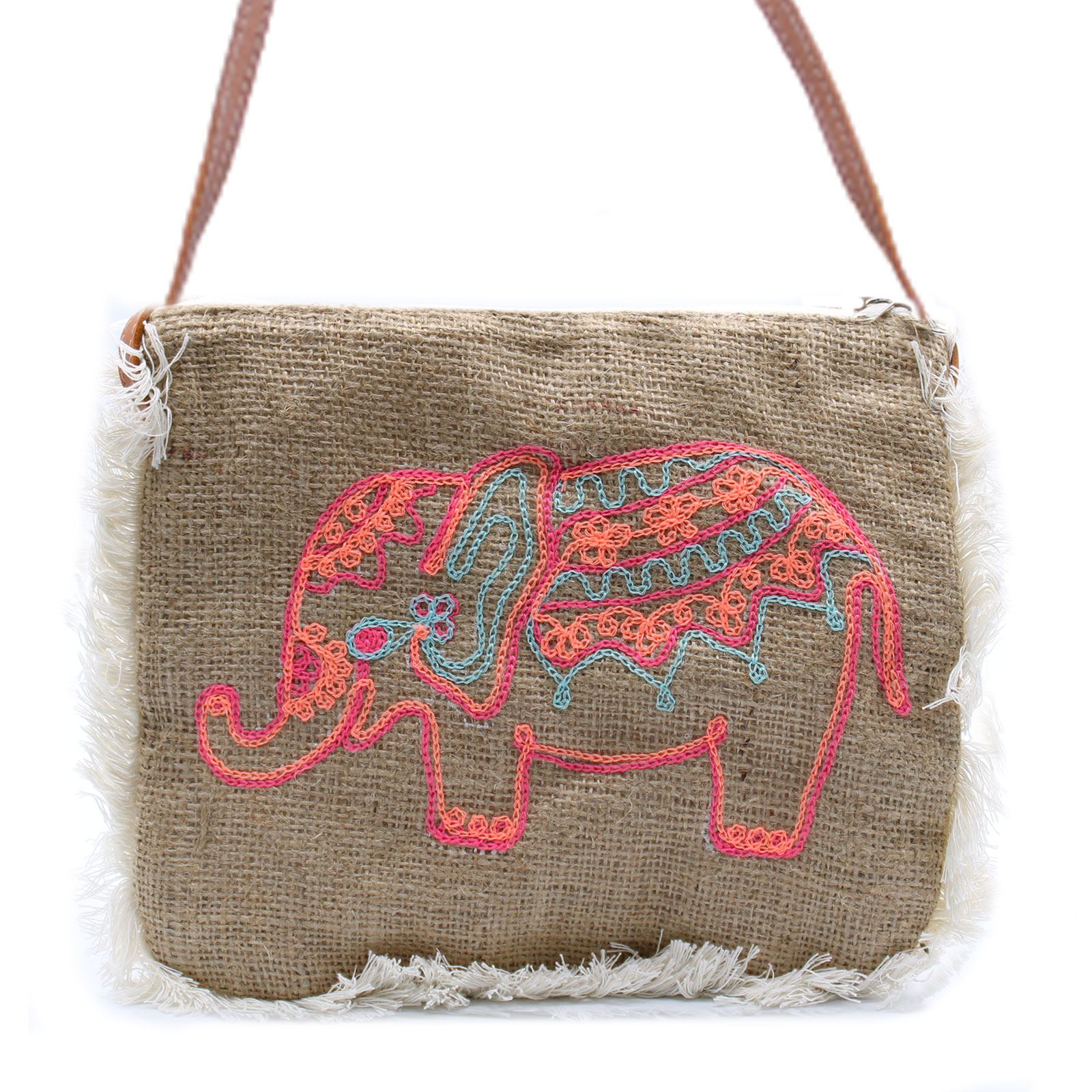 Fab Fringe Bag - Elephant Embroidery - 1 Piece (FFB-02)