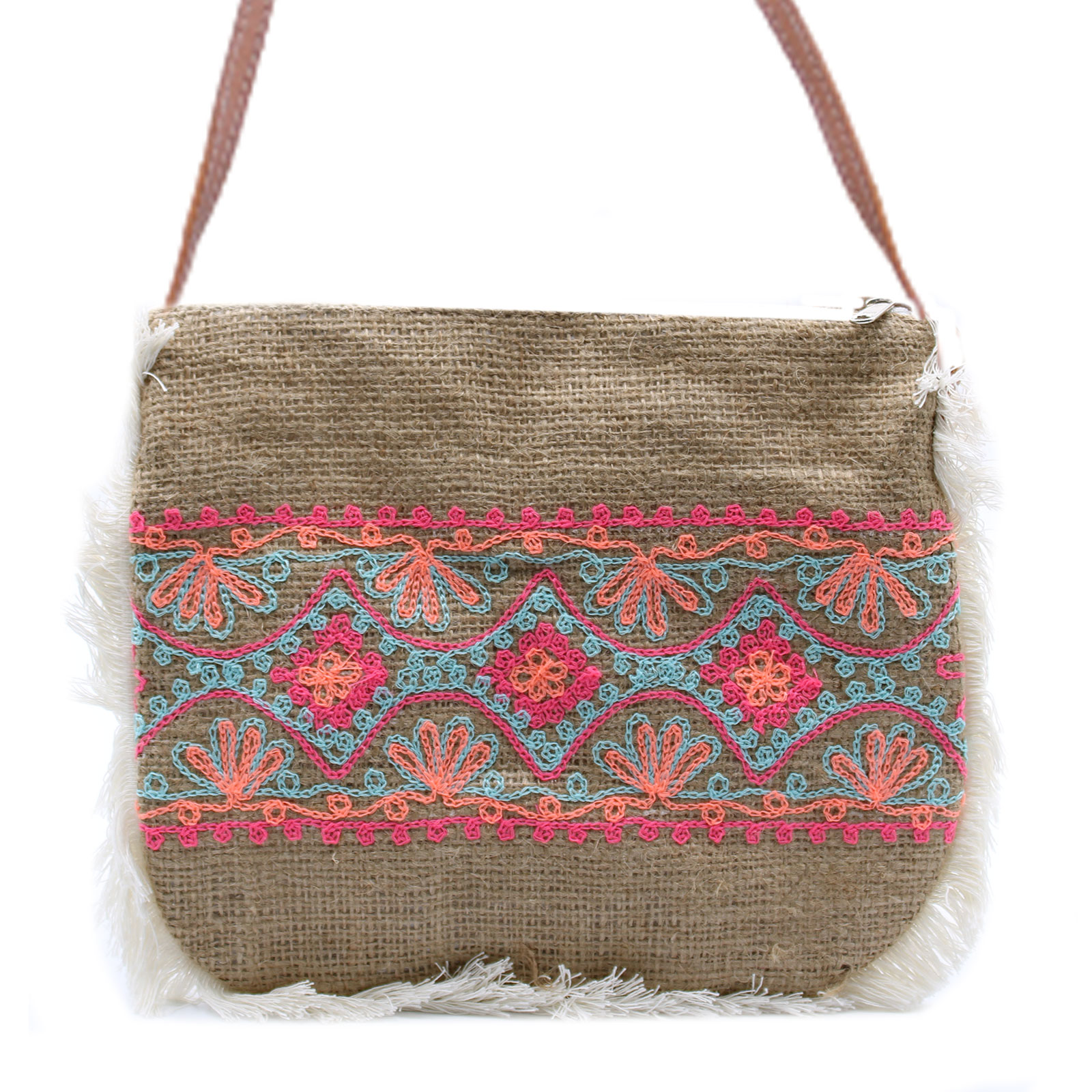 Fab Fringe Bag - Summer Pattern Embroidery - 1 Piece (FFB-03)