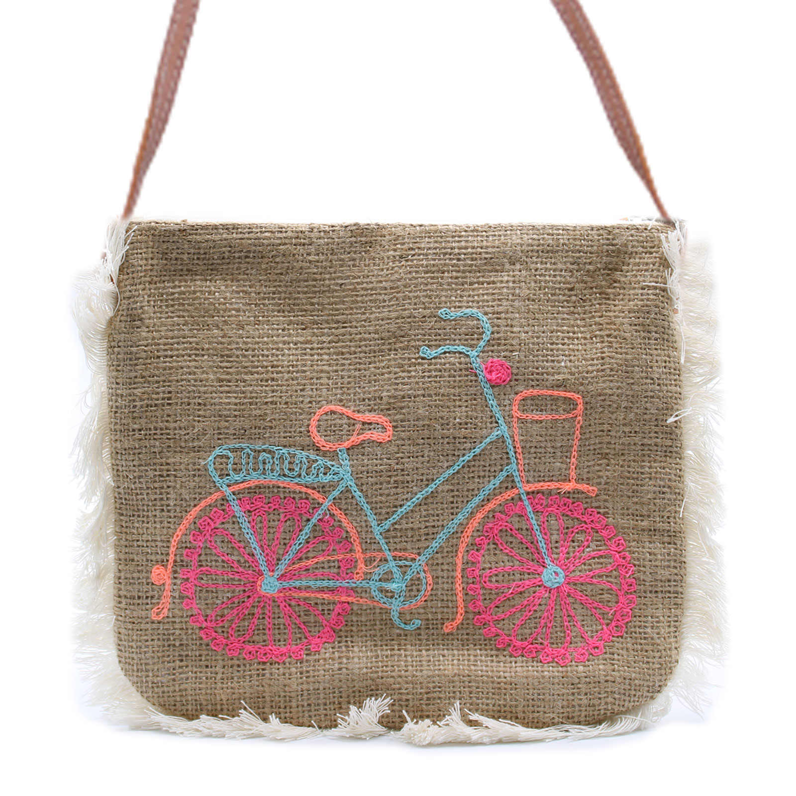 Fab Fringe Bag - Bicycle Embroidery - 1 Piece (FFB-04)