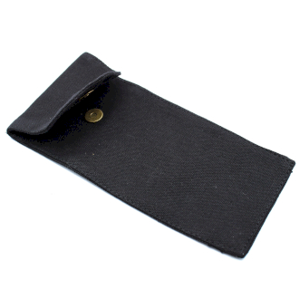 Cotton Pouch for Gemstone Face Rollers 10oz - Black 9x19xm - 1 Piece (GemFR-Pouch)