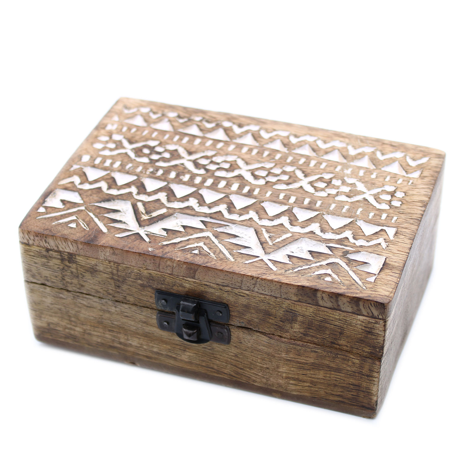 White Washed Wooden Box - 6x4 Slavic Design - 1 Piece (WWIB-03)
