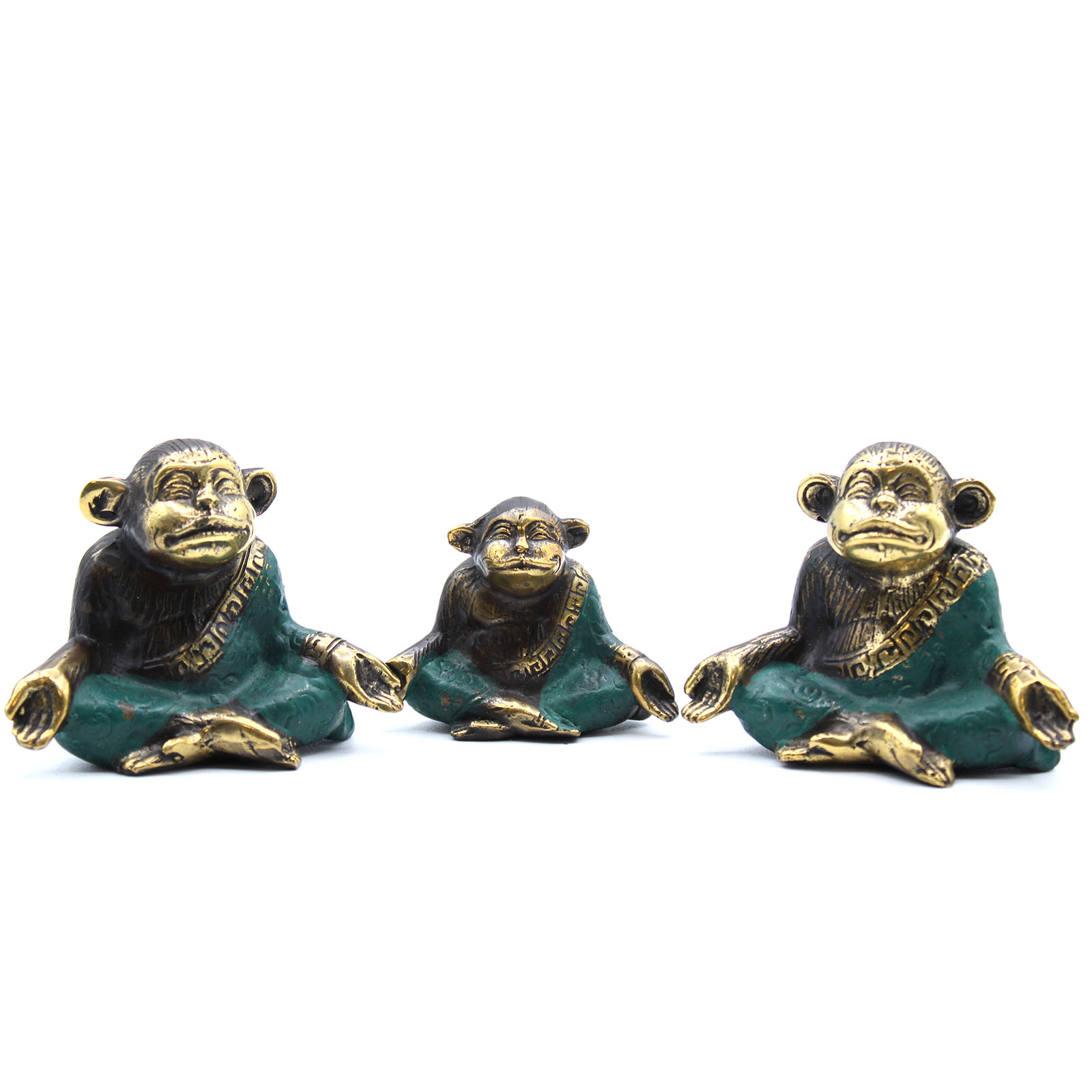Set of 3 - Family of Yoga Monkeys (asst sizes) - 1 Piece (BFF-21)