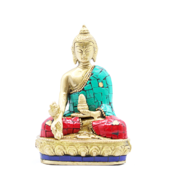 Brass Buddha Figure - Hands Down - 11.5 cm - 1 Piece (BBFG-02)