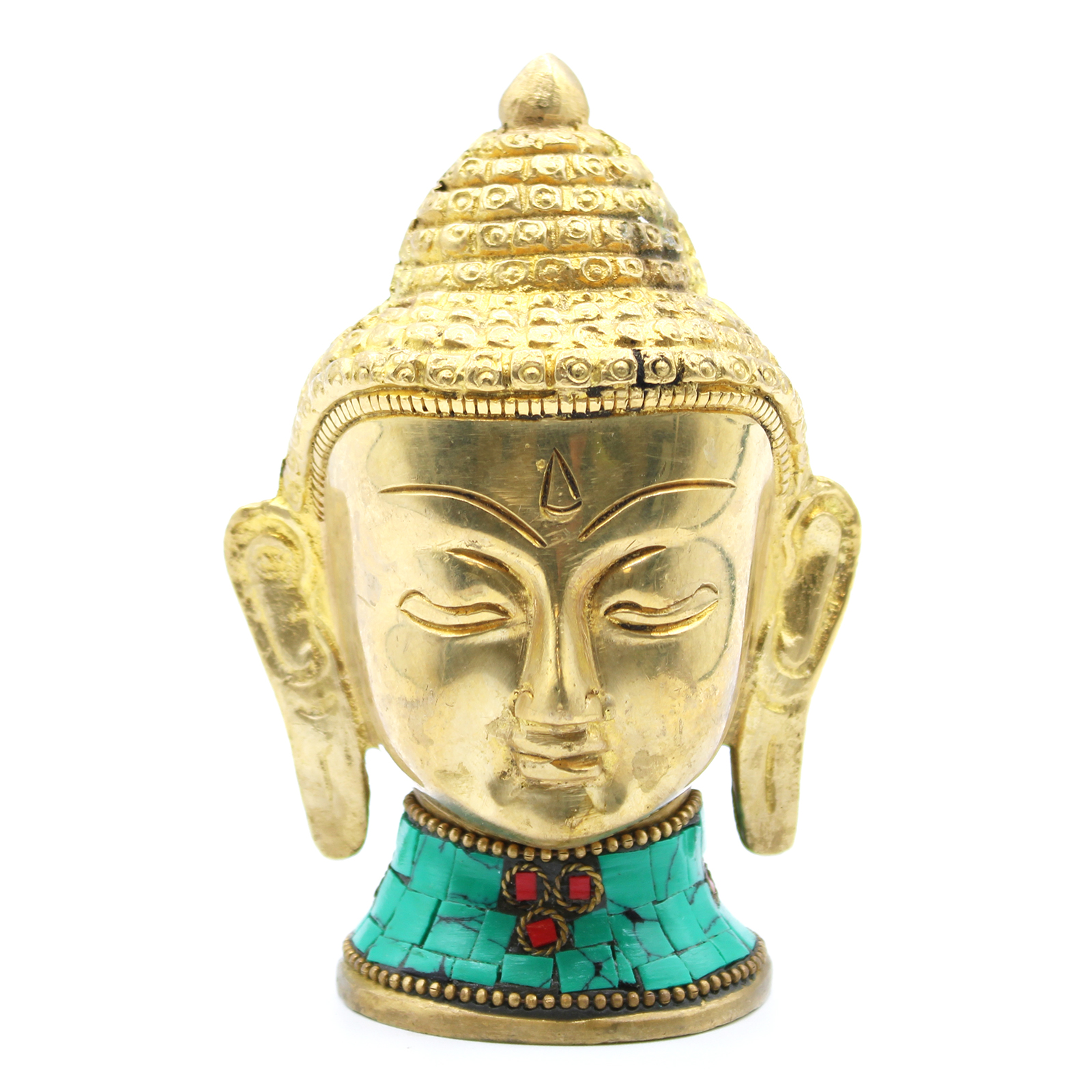 Brass Buddha Figure - Sm Head - 5 cm - 1 Piece (BBFG-10)