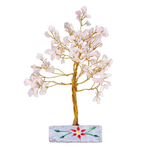 Rose Quartz Gemstone Tree - 160 Stones - 1 Piece (IGemT-13)