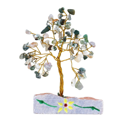 Tree Agate Gemstone Tree- 80 Stones - 1 Piece (IGemT-06)
