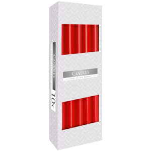 Taper Candle - Red - 10 Piece (TCand-03)