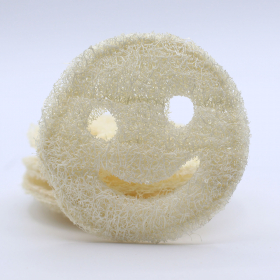 Whole Loofah Smiley Face - 1 Piece (ELLoofah-07)