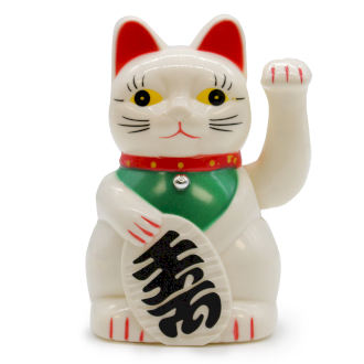 White  Money Cat - 15cm - 1 Piece (MCAT-08)
