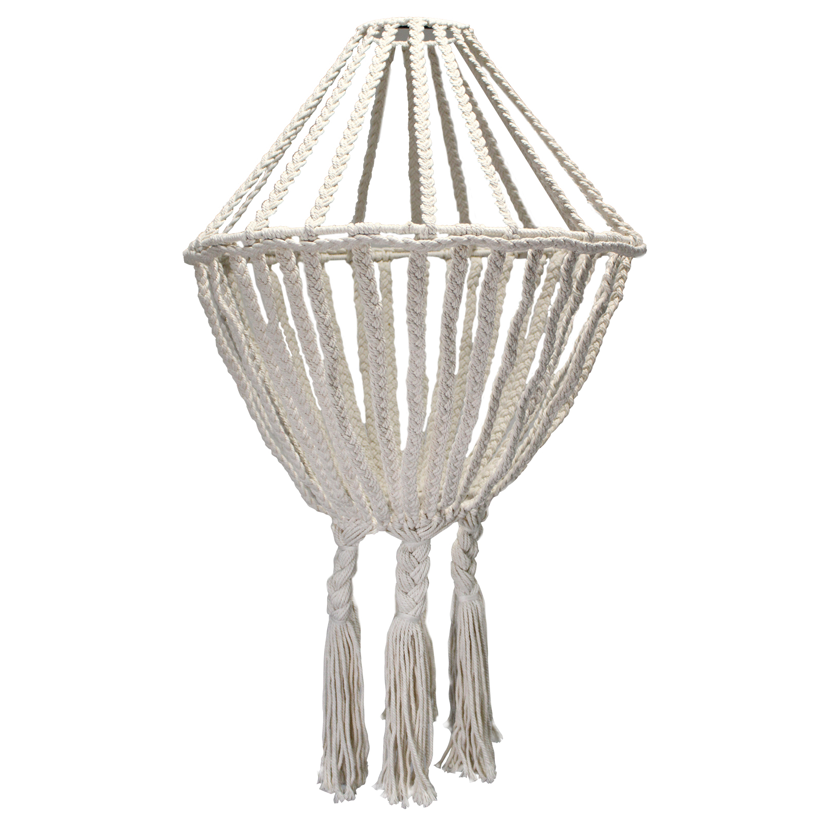 Macrame Large Drop Chandelier - Natural - 1 Piece (MChand-03)