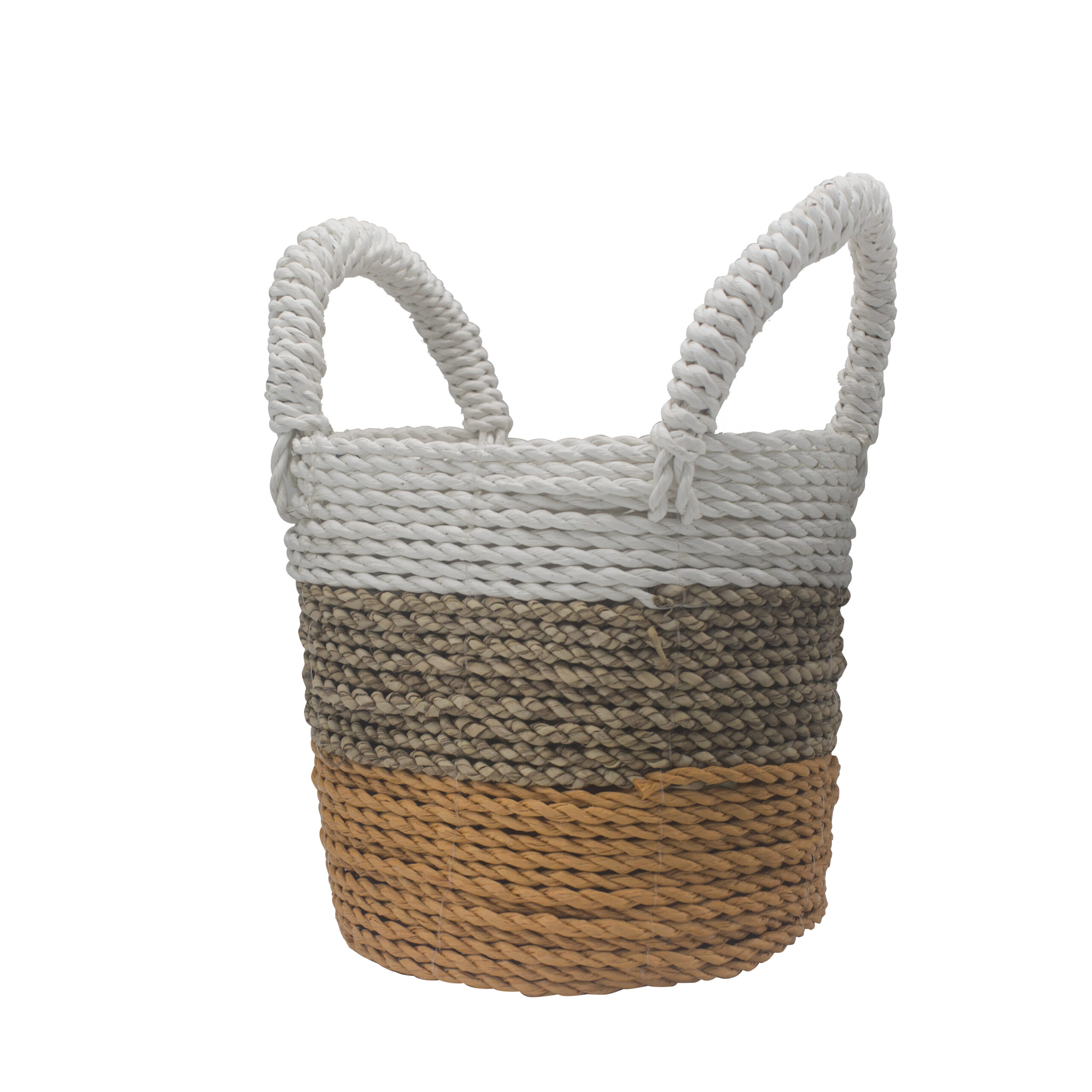 Seagrass Basket Set - Orange / Natural / White - 1 Piece (SBS-05)