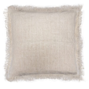 1x Linen Cushion 45x45cm with fringe - 1 Piece (LinC-01)