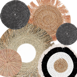 Set of Six Natural Wall Art - Bintang Collection - 1 Piece (NWA-02)