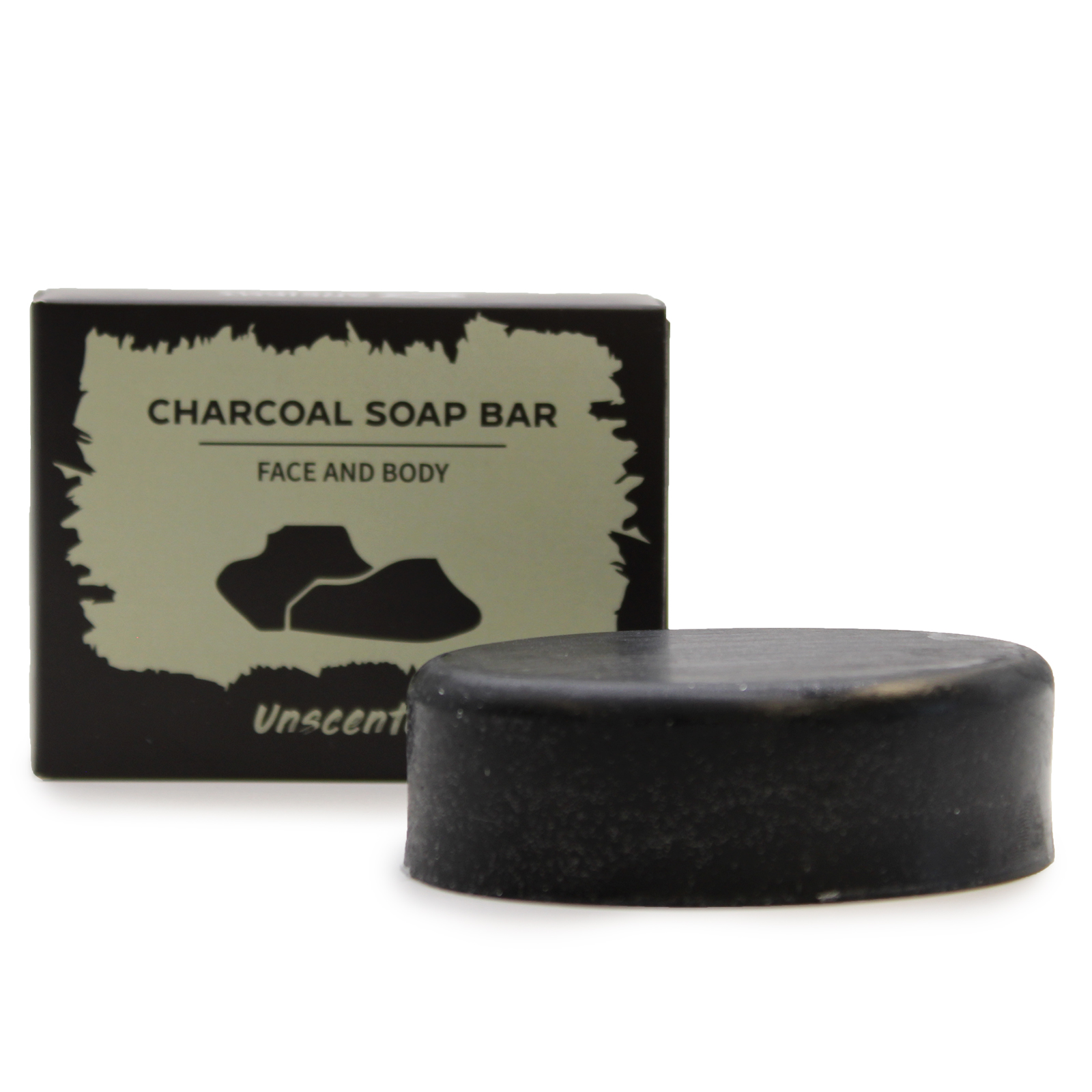 Charcoal Soap 85g - Unscented - 1 Piece (CHSB-06)