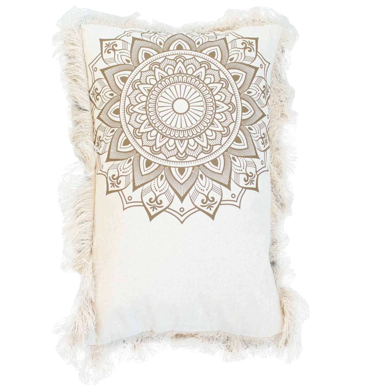 Lotus Mandala  Cushion - 30x50cm - bronze - 1 Piece (CMC-08DS)