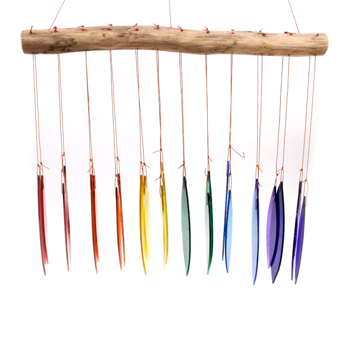 Rainbow Glass Chime - Assorted - 1 Piece (GWC-10)