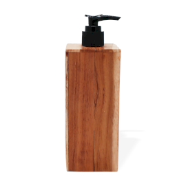 Natural Teakwood Soap Dispencer - Square - 1 Piece (NSD-02)