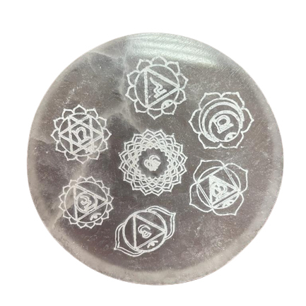 Small Charging Plate 8cm - Chakra Design - 1 Piece (SelCP-01)