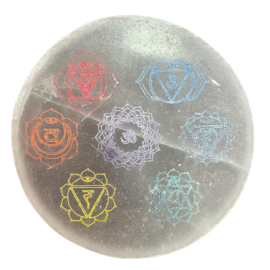 Medium Charging Plate 10cm - Chakra Design (col) - 1 Piece (SelCP-05)
