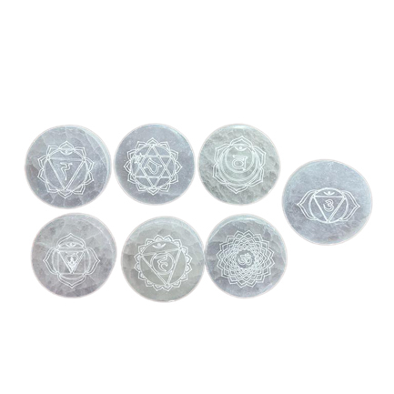 Chakra Set of 7 Charging Plates - 1 Piece (SelCP-12)
